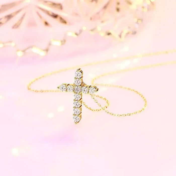 Moissanite Cross Pendant and Necklace Ali Express