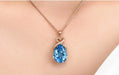 14K Rose Gold 2 Carats Natural Blue Sapphire Gemstone Pendant Necklace S925 Official Store Aliexpress