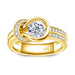 Bow Knot Moissanite Gold Plated on Silver Ring 7mm 1.2ct 925 Jewellery Store Ali Express