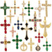 18k Gold Plated Cross Religious Style Charm Pendant Ali Express