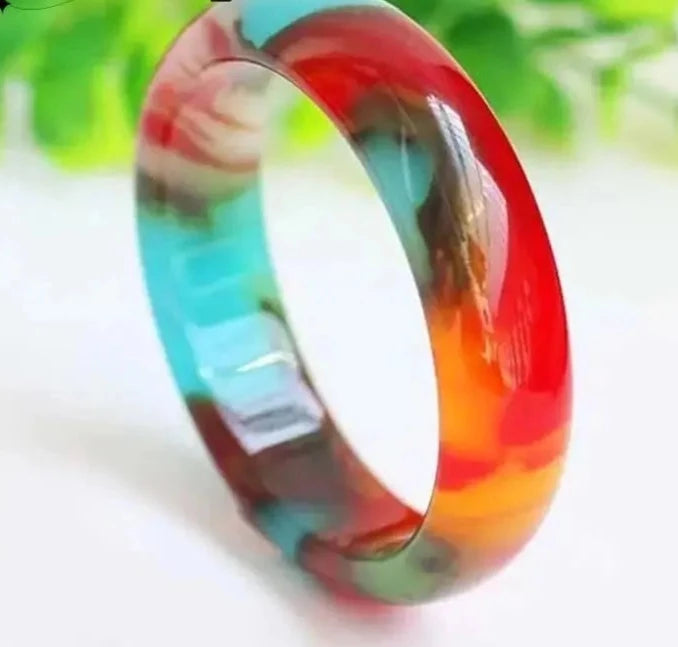 Natural Hetian Colorful Jade Floating Flower Bracelet Fashion Charm Designer Women Luxury Fine Jewelry Souvenir Holiday Gifts FinNiche Jewels