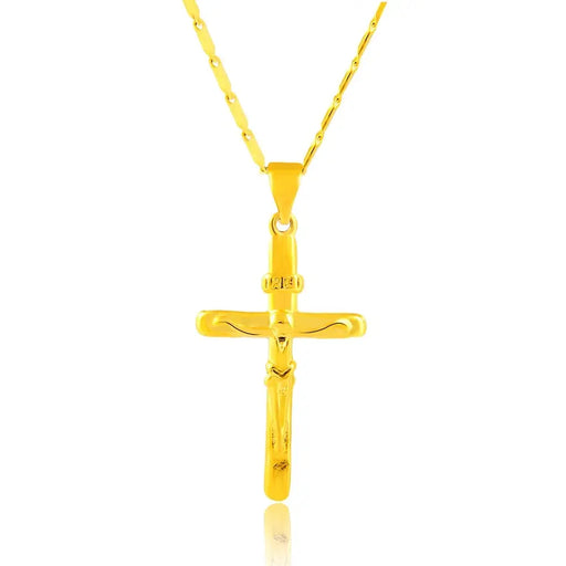 24K Gold Filled Cross Charm Pendant Necklace Ali Express