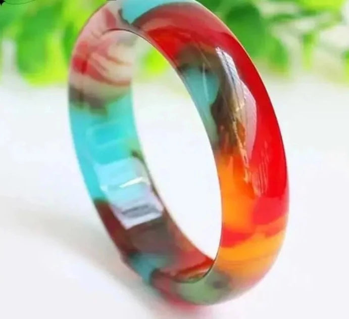 Natural Hetian Colorful Jade Floating Flower Bracelet Fashion Charm Designer Women Luxury Fine Jewelry Souvenir Holiday Gifts FinNiche Jewels